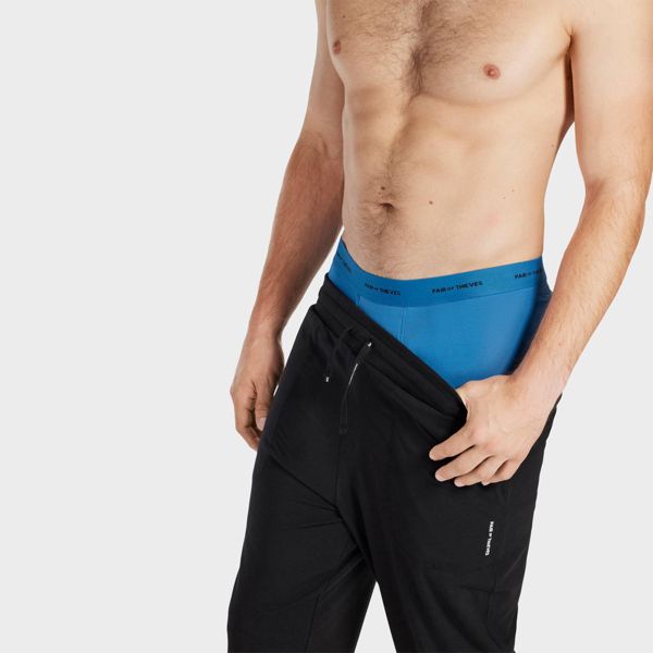 Pair of Thieves Men's Quick Dry Long Leg Boxer Briefs 3pk - Blue - L (34/36)