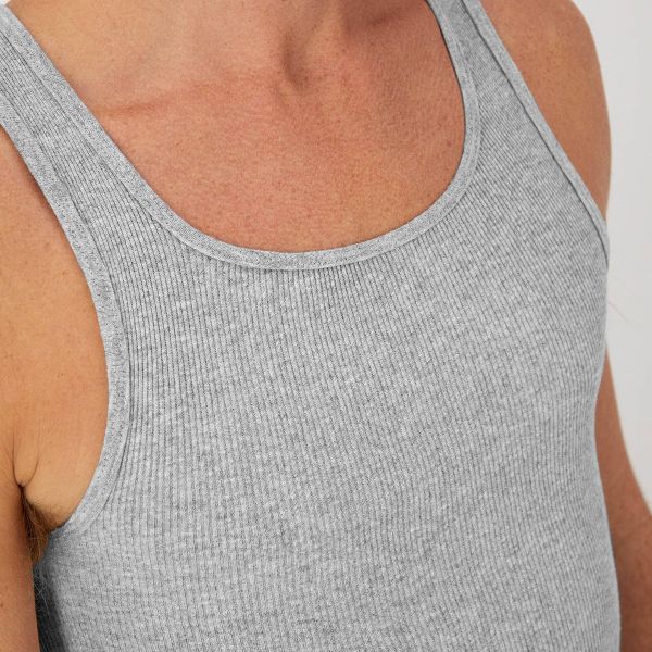 Hanes Men's Ribbed Moisture-Wicking Tank Top Undershirt 6pk - Gray/Black - XL (46-48)