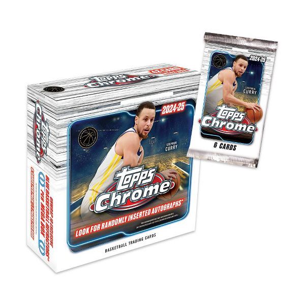 2024-25 Topps NBA Chrome Basketball Trading Card Mega Box