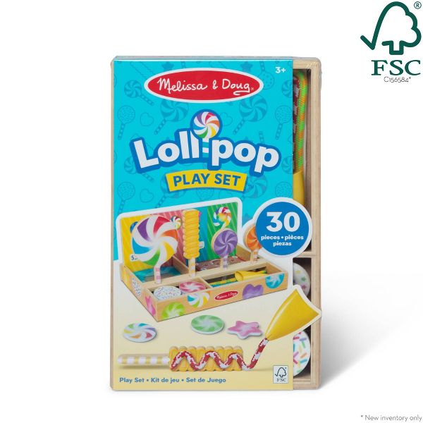 Melissa & Doug Wooden Lollipop Play Set for Preschool Girls and Boys