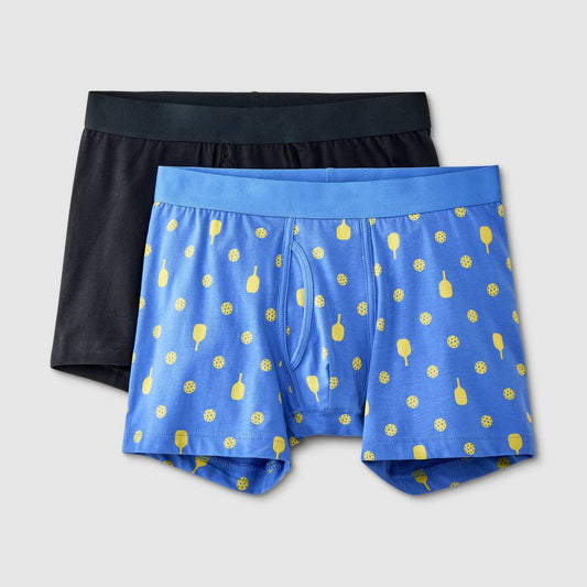 Men's Pickleball Print Boxer Briefs 2pk - Blue M - Goodfellow & Co™