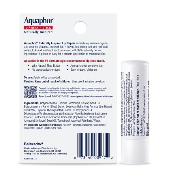 Aquaphor Lip Naturals-Aloe Blister Dual Pack - 0.34oz