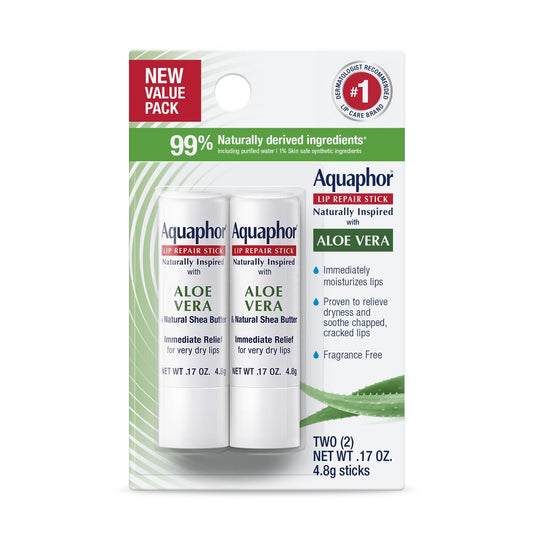 Aquaphor Lip Naturals-Aloe Blister Dual Pack - 0.34oz