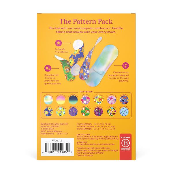 Welly Flex Fabric Assorted Bandage Pack Refills - 100ct