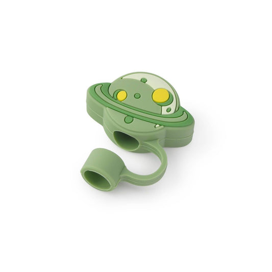 Novelty Straw Cover Spaceship Green Apple - Bullseye's Playground™