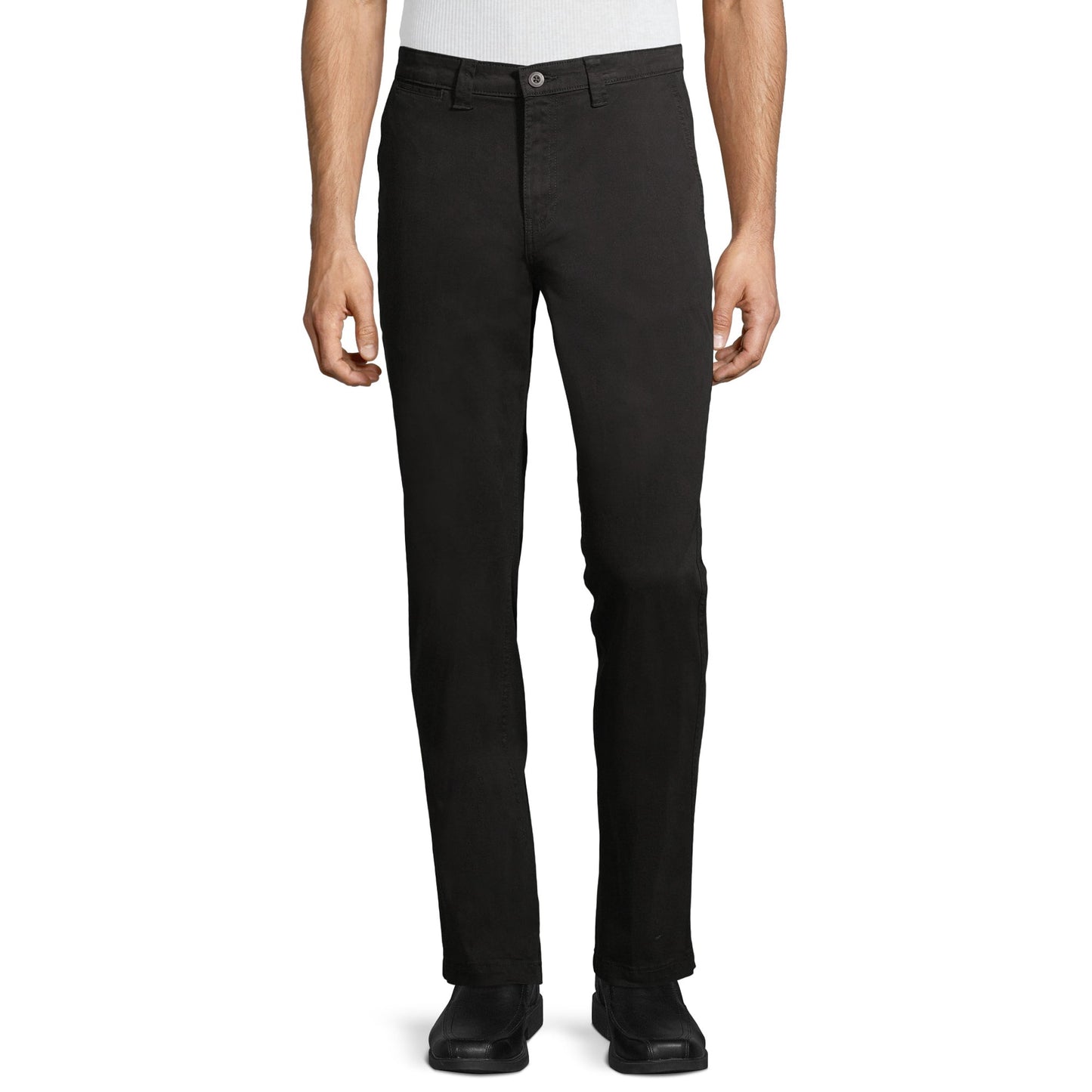 George Men's Athletic Fit Chino Pants - Black Soot 32x32