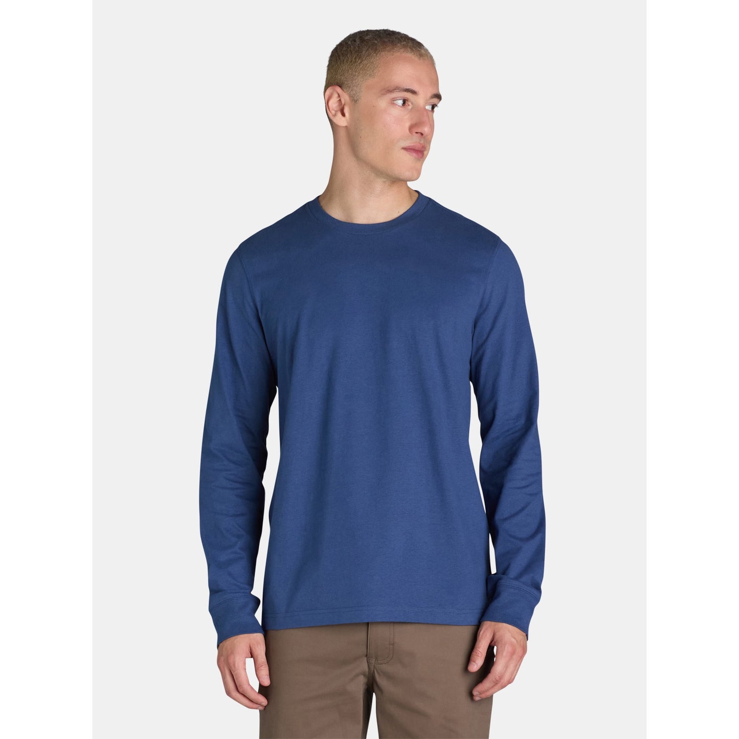 George Men's & Big Men's Crewneck T-Shirt with Long Sleeves, Size XS-3XLT