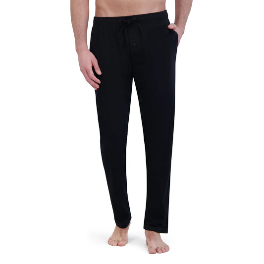 George Men's Solid Knit Pajama Pants, Balck - Size S