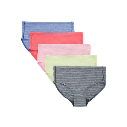 Hanes Girls' Pure Comfort Microfiber Brief, 5 Pack - Size 12
