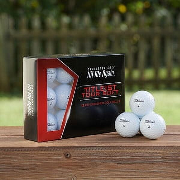Hit Me Again Premium Refurbished Golf Balls, 12 Pack, White, Urethane