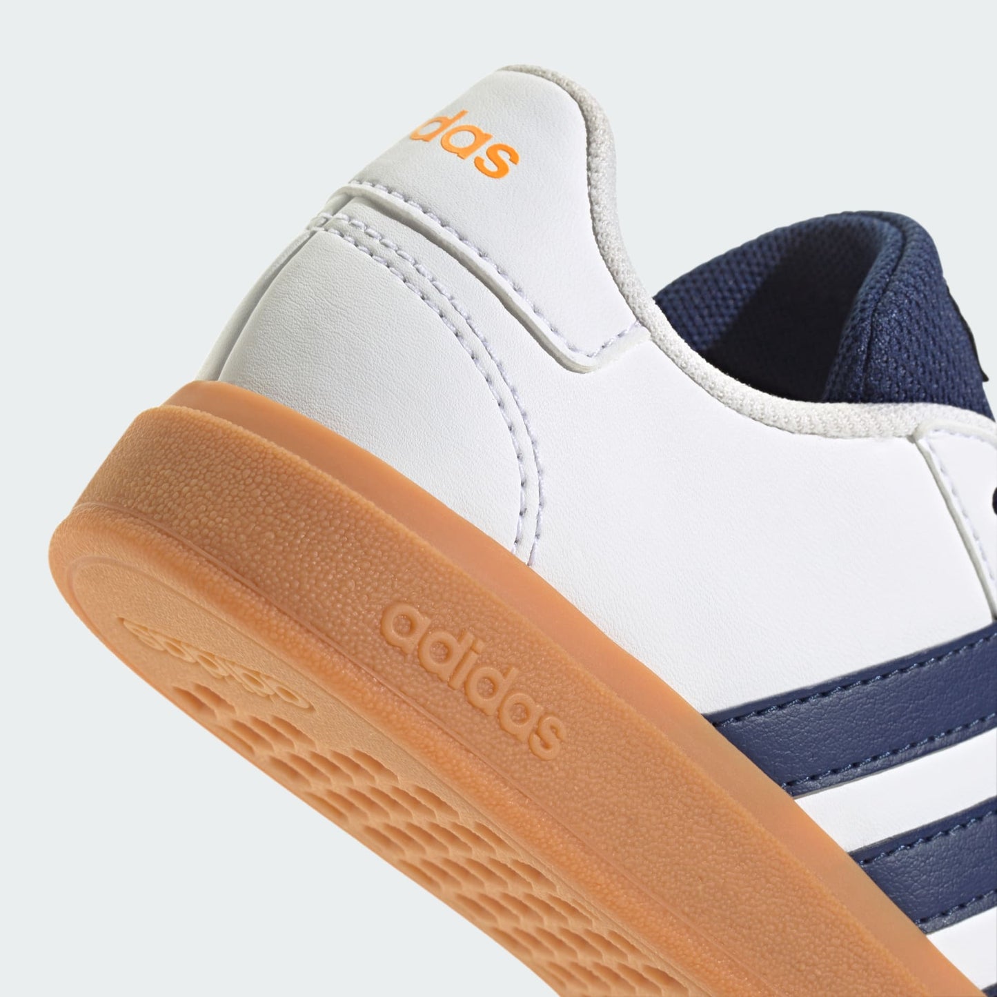 Adidas Kids Grand Court 2.0 Sneaker (Little Kid/Big Kid) Kid's Shoes White/Dark Blue/Gum : 6 Big Kid M, Synthetic