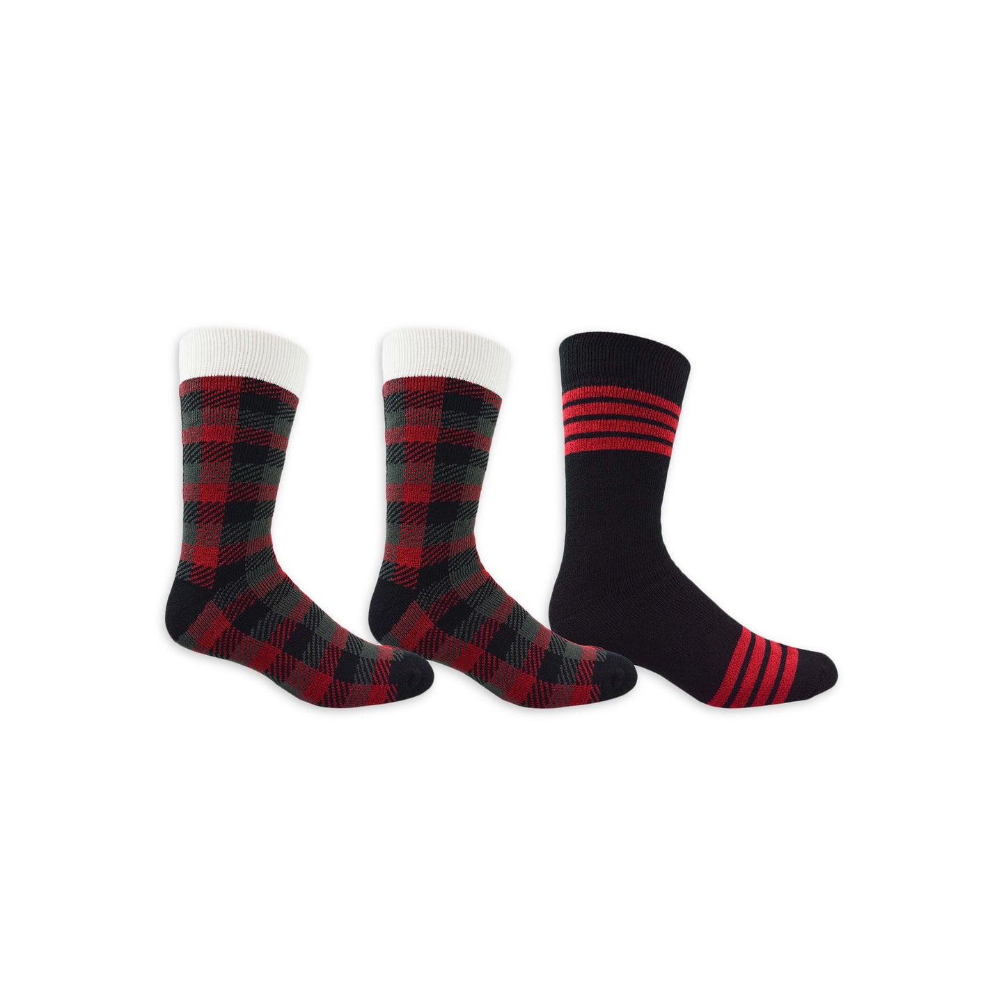 KOD MENS 3PK ACRYLIC HEAT ASSORTED Red Grey