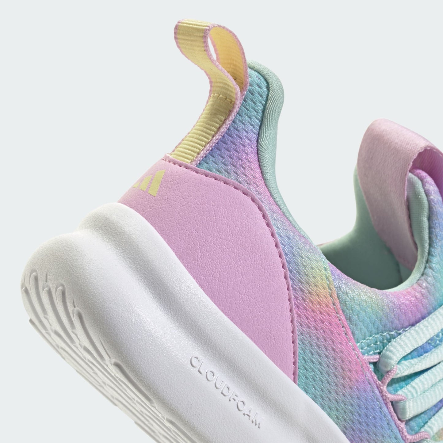Adidas Lite Racer Adapt 7.0 Shoes Kids - Color: Bliss Lilac / Halo Mint / Powder Yellow - Size: 5.5