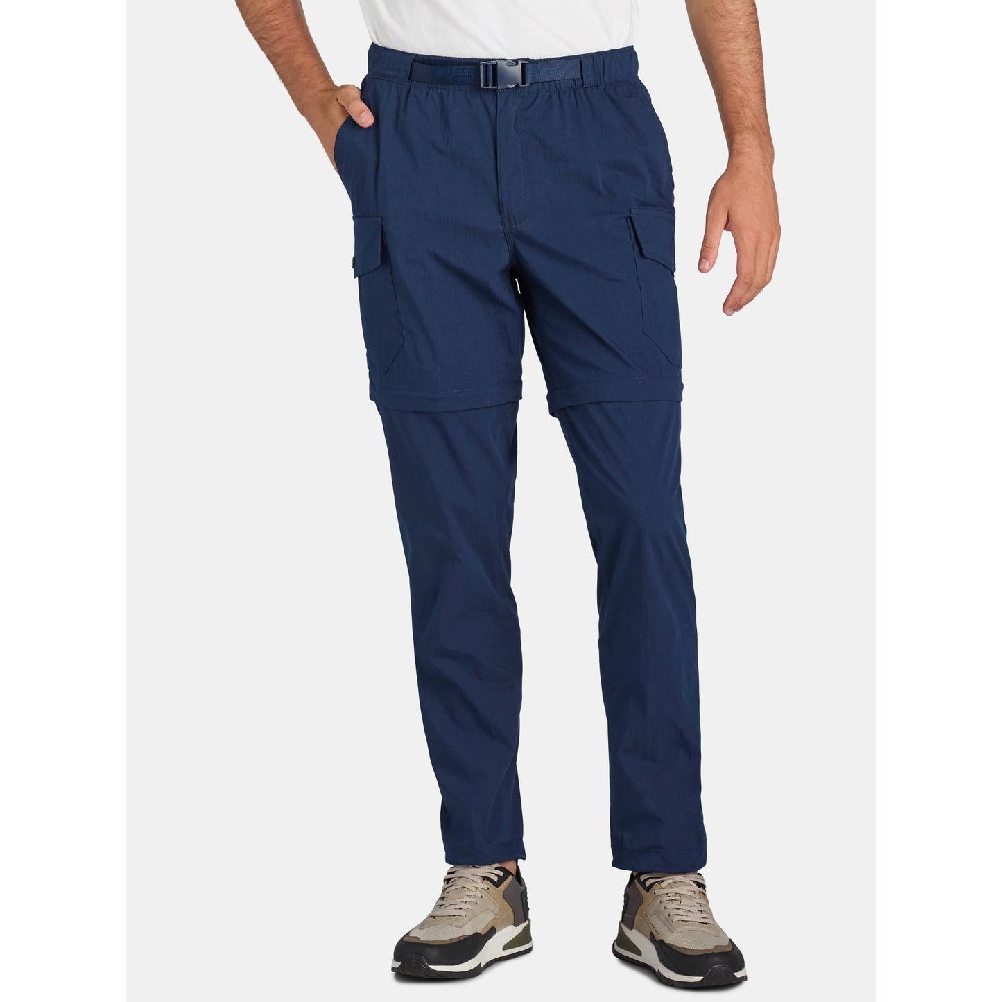 Ozark Trail Men's & Big Men's Zip Off Convertible Cargo Pants, Size 30 - Blue Cove