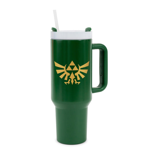 The Legend of Zelda Hylian Crest Metal Travel Tumbler | Holds 40 Ounces