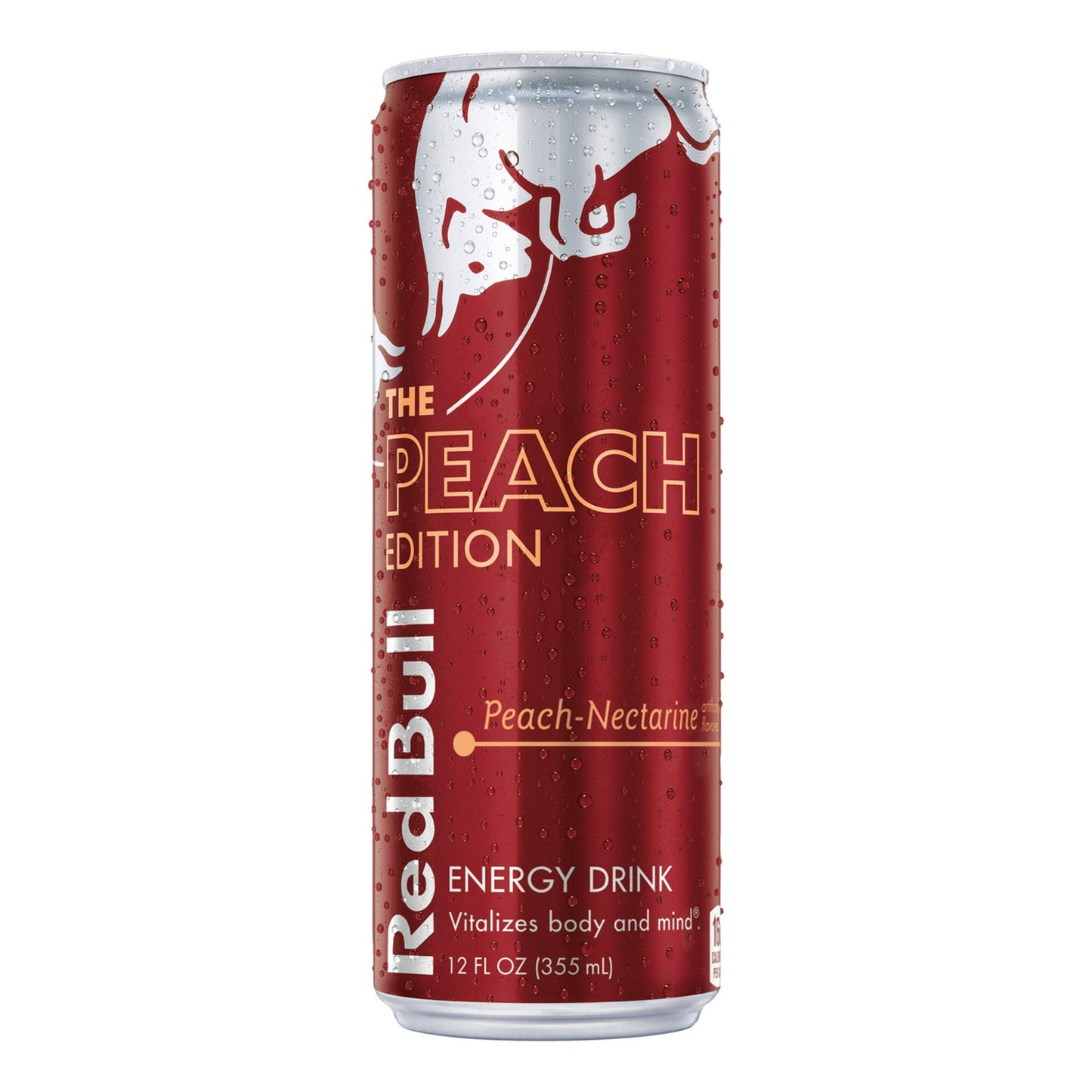 Red Bull Peach Edition Energy Drink, Peach Nectarine, 114mg Caffeine, 12 fl oz Can