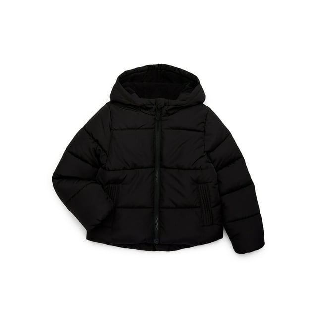 Swiss Tech Girls Heavy Weight Puffer Jacket (XS 4/5) - Black