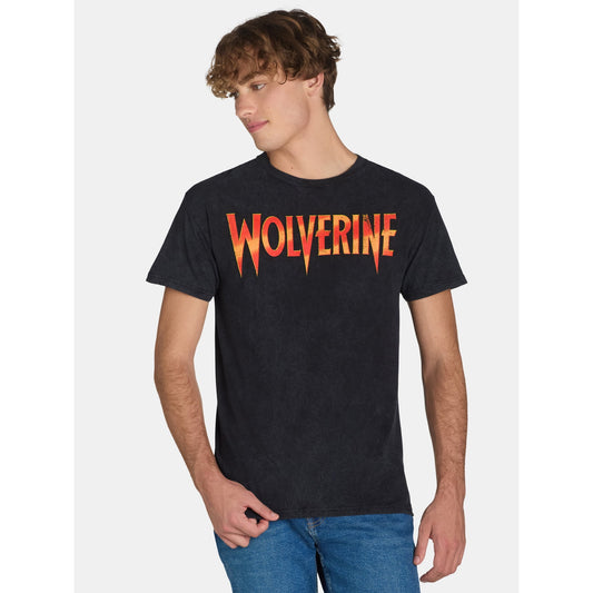 X-Men's Wolverine Men’s & Big Men's Mineral Wash Graphic Tee, Size S