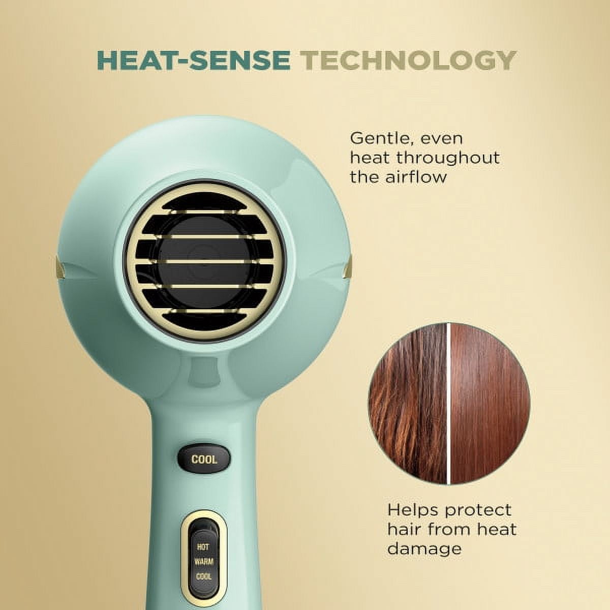InfinitiPRO by Conair Heat Protect Hair Dryer with Diffuser, 1875W Blow Dryer with Advanced Heat Protection Helps Minimize Overdried Hair 495