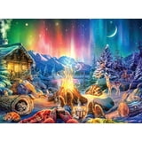 Buffalo Games 1000-Piece Night & Day Winter's Night Bonfire Adult Interlocking Jigsaw Puzzle
