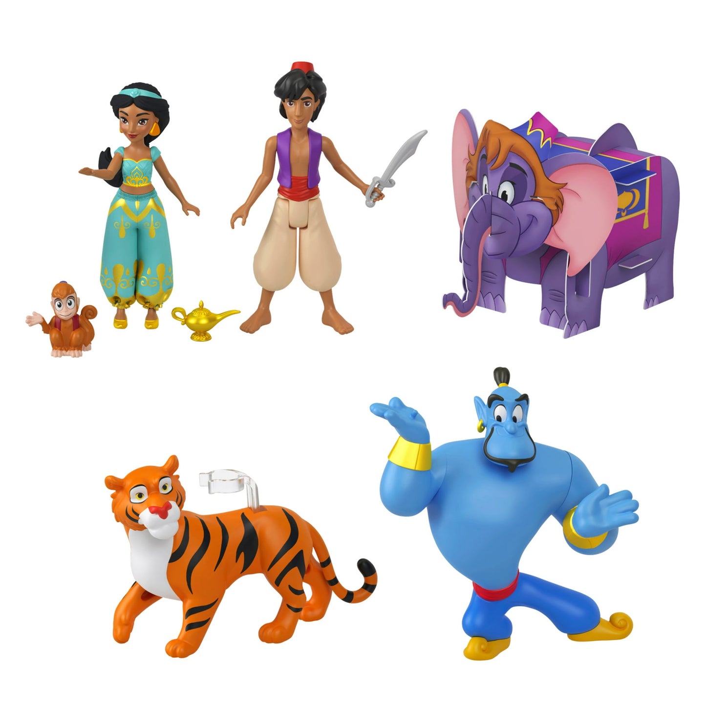 Disney Princess Jasmine Story Set with 6 Characters, Dolls & Figures, Inspired by Disney Aladdin Movie