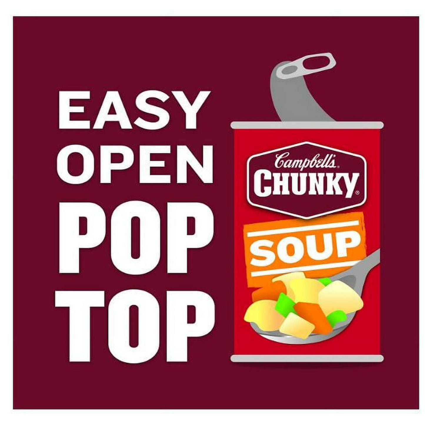 Campbell’s Chunky Soup, Ready to Serve Savory Vegetable Soup, 18.8 Oz Can, Quantity of 1