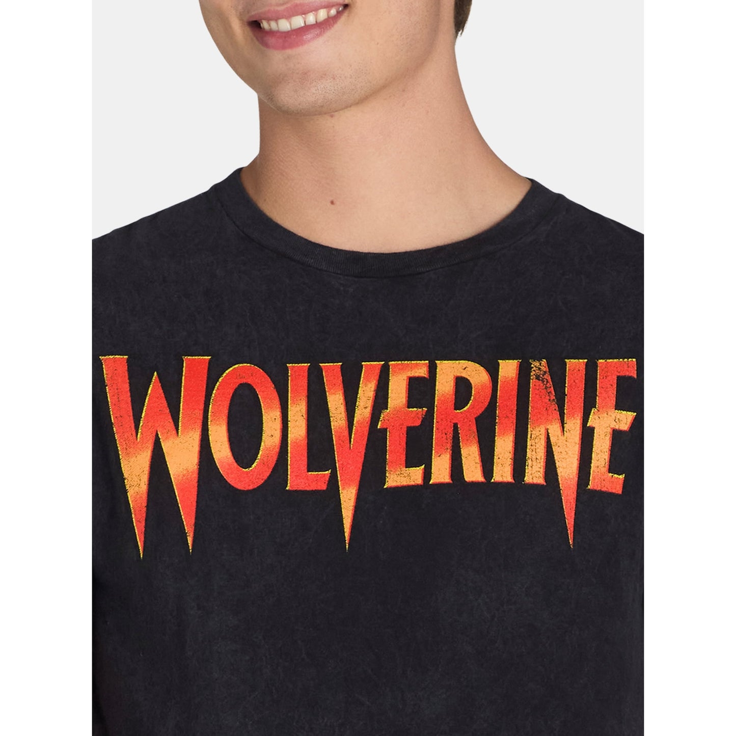 X-Men's Wolverine Men’s & Big Men's Mineral Wash Graphic Tee, Size S