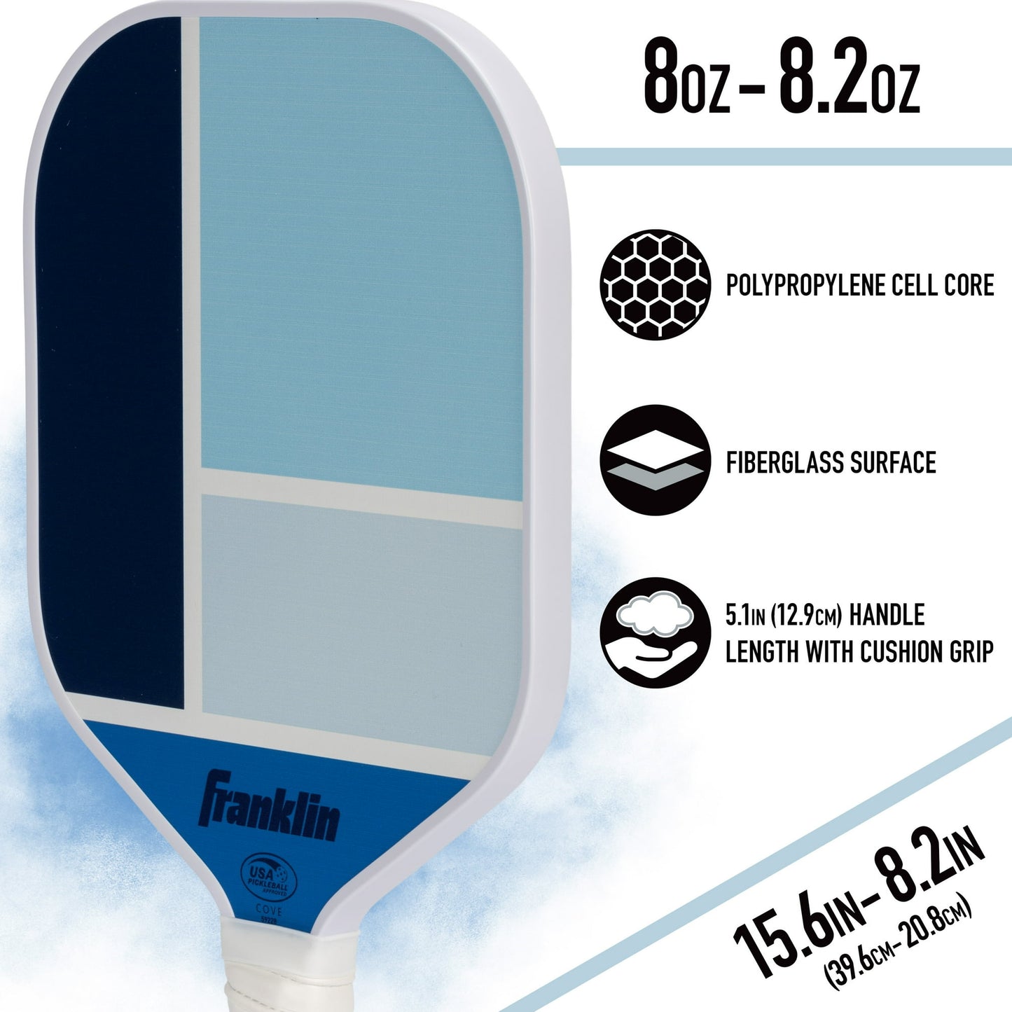 Franklin Sports 2-Player Pickleball Paddle Set - (2) Fiberglass Paddles + (2) X-40 Outdoor Pickleballs - USAPA Approved - Blue