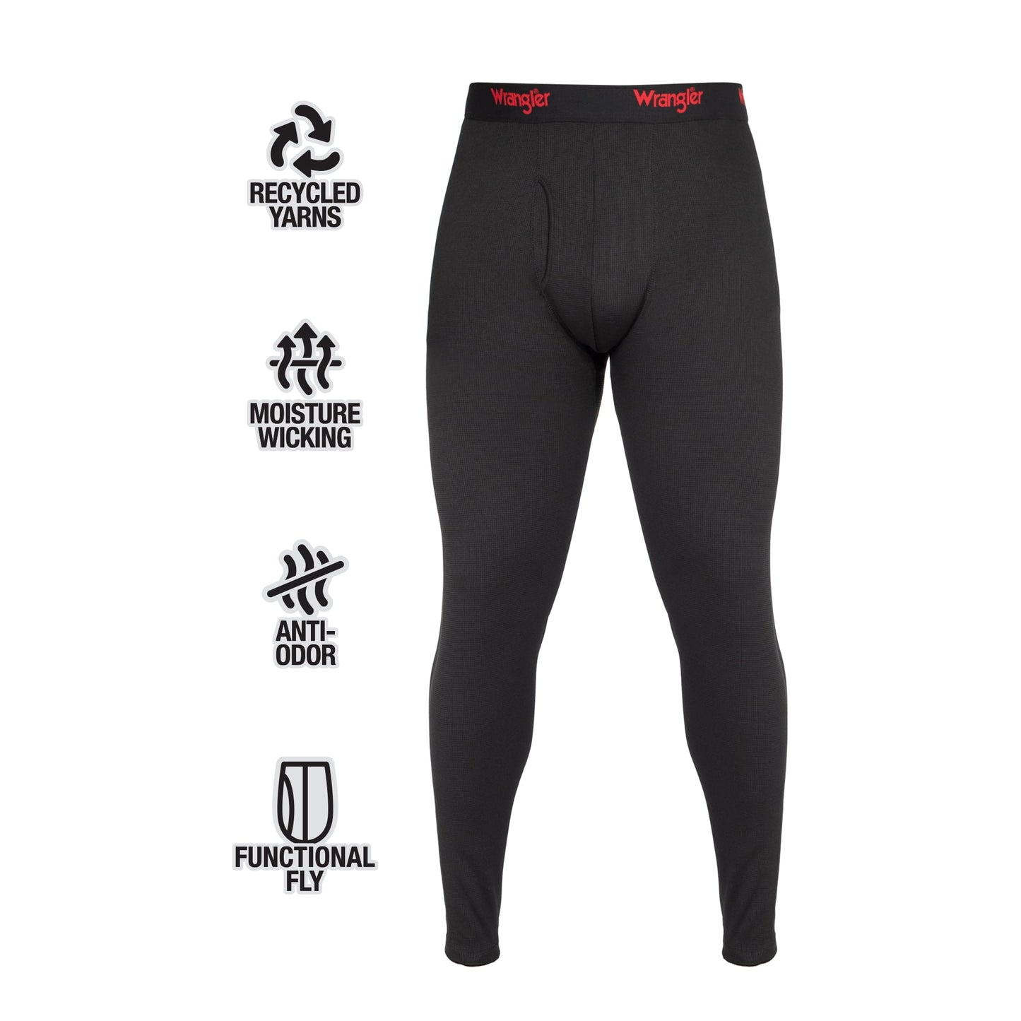 Wrangler Men's Heavy Weight, Moisture Wicking Waffle Thermal Pant, 1 Pack