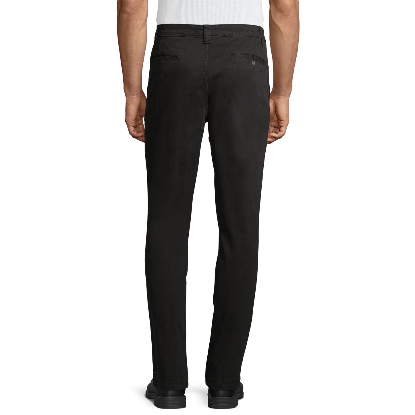 George Men's Athletic Fit Chino Pants - Black Soot 32x32
