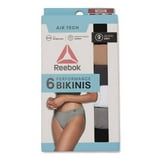 Reebok Women's Air Tech Performance Bikini Panties, 6-Pack, Size 2XL