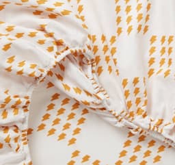 Full Microfiber Kids' Sheet Set Yellow - Pillowfort: Recycled Polyester, Lightning Pattern, OEKO-TEX Certified
