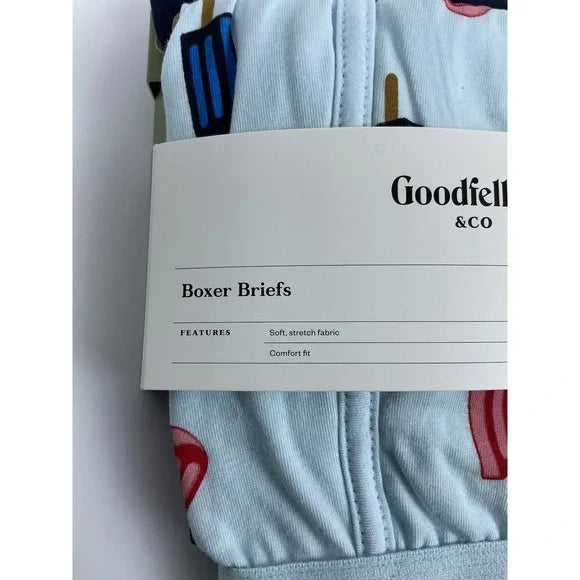 Men's Popsicle Print Boxer Briefs 2pk - Goodfellow & Co™ Light Blue M