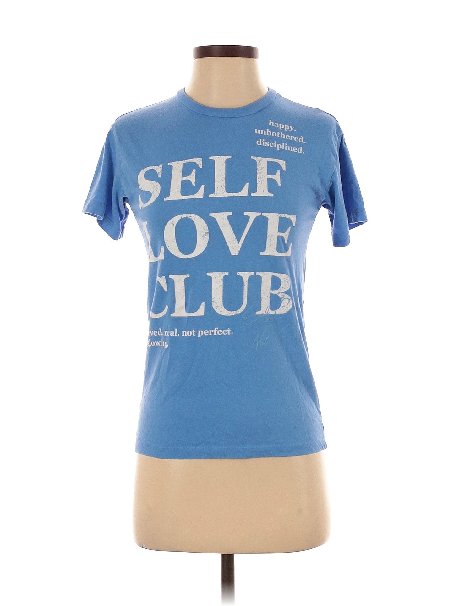 Grayson Threads - Women's Self Love Club Short Sleeve T-Shirt Blue - L