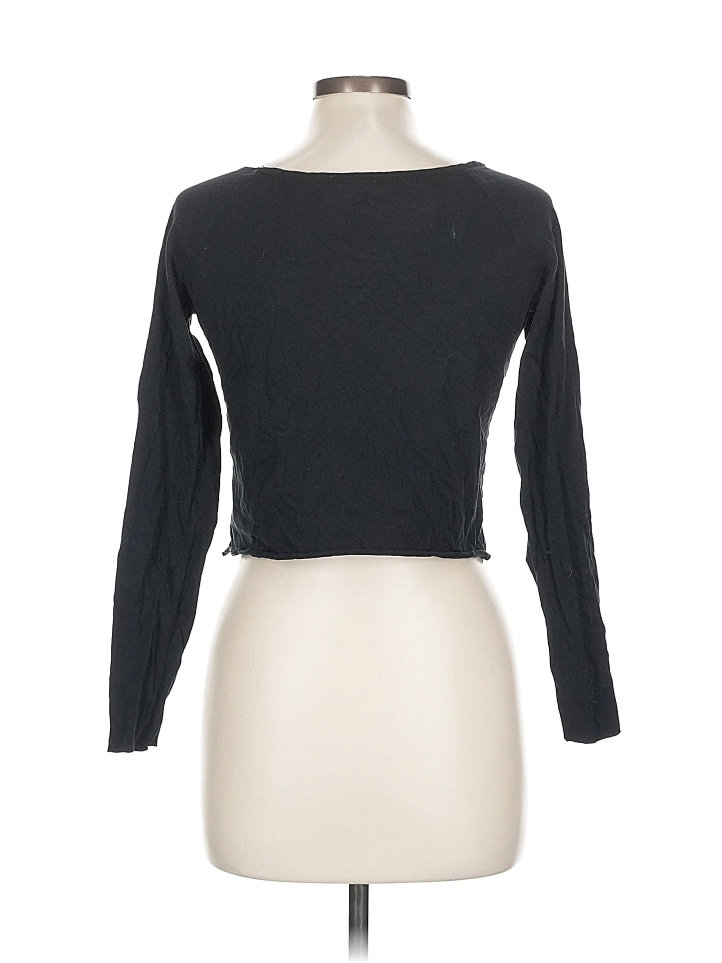 Women's Long Sleeve V-Neck T-Shirt - Wild Fable™ Black L