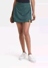 All in Motion Target Women Dark Green/Black Athletic Knit Slit Skort Size XS