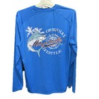 Margaritaville Men's Blue Long Sleeve UV Shirt Water Resistant Wicki - Size: Medium