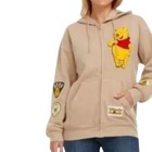Disney Winnie The Pooh Women's Full Zip Hoodie - Color: Sand - Size: L