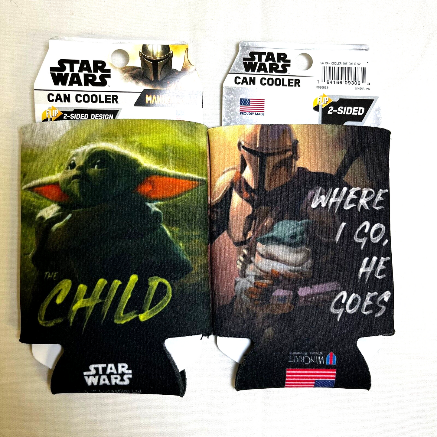 Star Wars The Mandalorian The Child Can Cooler Double Sided Koozie NEW Lucasfilm