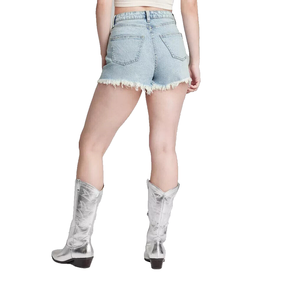 Women's High-Rise EasyRigid Cutoff Jean Shorts - Wild Fable Light Wash 0