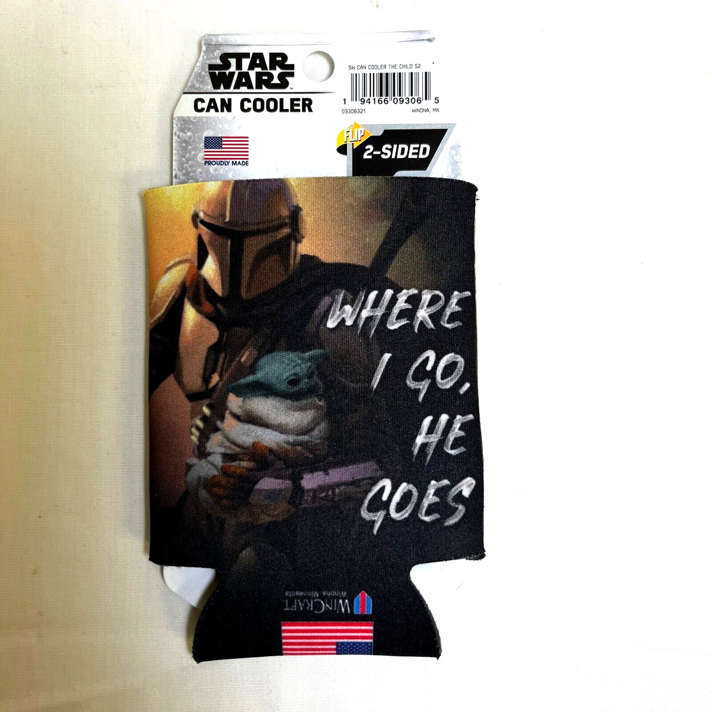 Star Wars The Mandalorian The Child Can Cooler Double Sided Koozie NEW Lucasfilm
