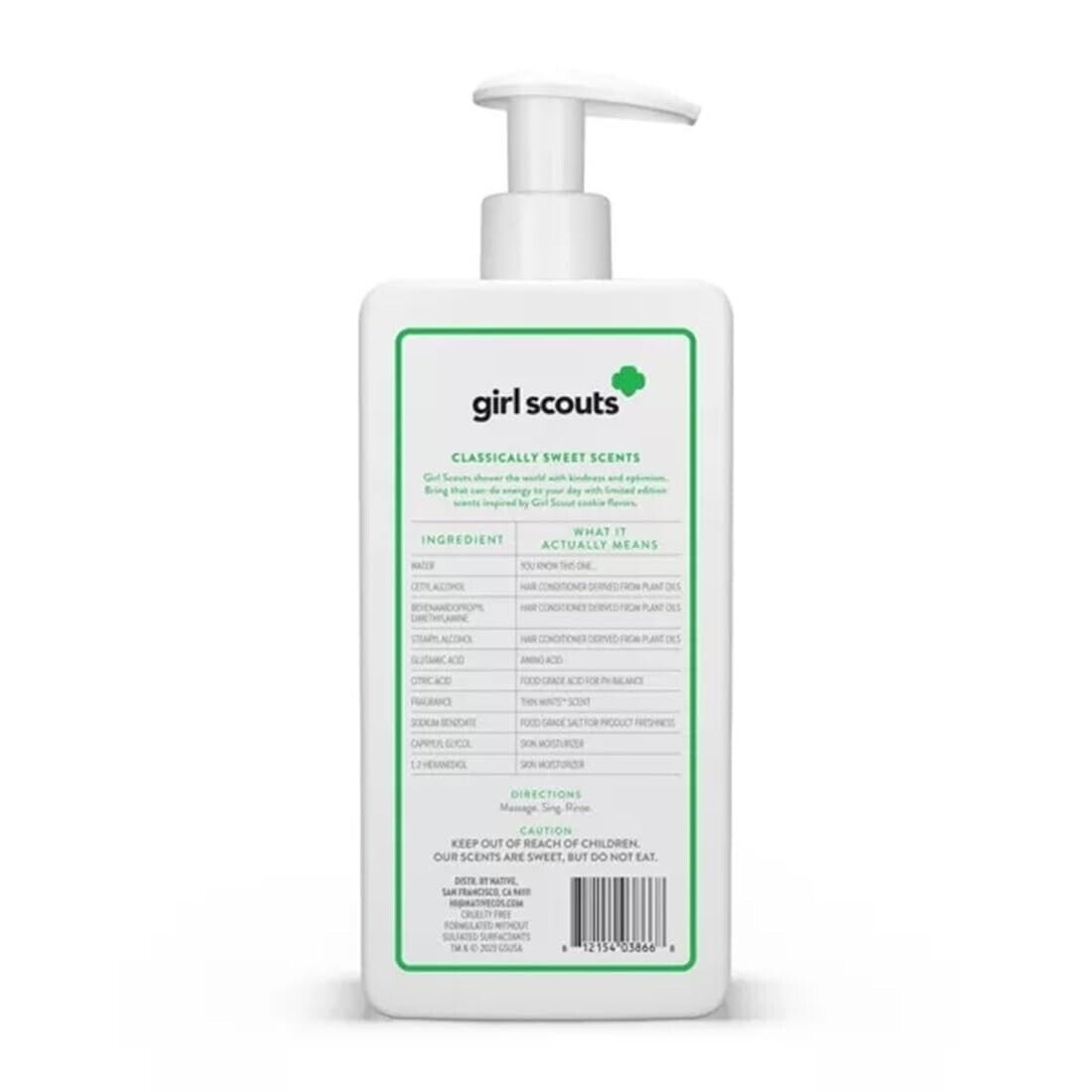 Girl Scouts Thin Mints Volumizing Conditioner, Native Collection, Silicone-Free, 16.5 FL OZ