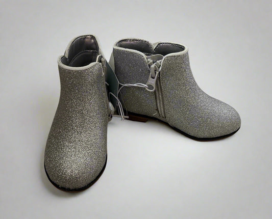 Cat & Jack Boots Toddler Girls Priya Sz 11 Silver Booties