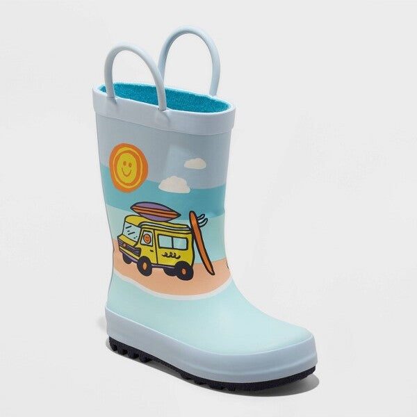 Toddler Evan Rainboots - Cat & Jack™ Blue 10T
