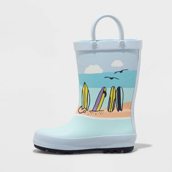 Toddler Evan Rainboots - Cat & Jack™ Blue 10T