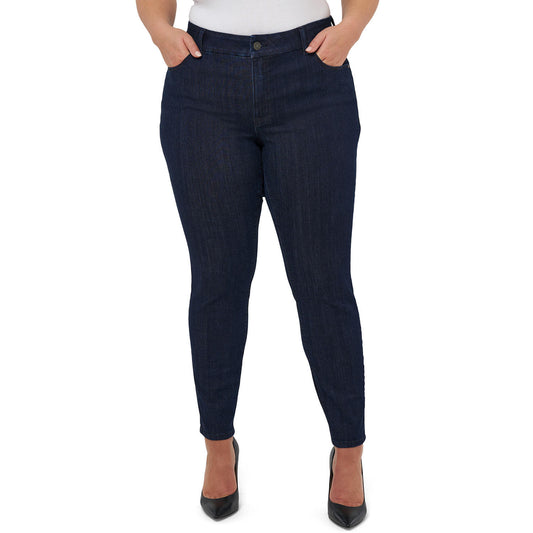 Seven7 Women's Tummyless High Rise Slimming Control Panel Skinny Jeans (Portobello, 10)