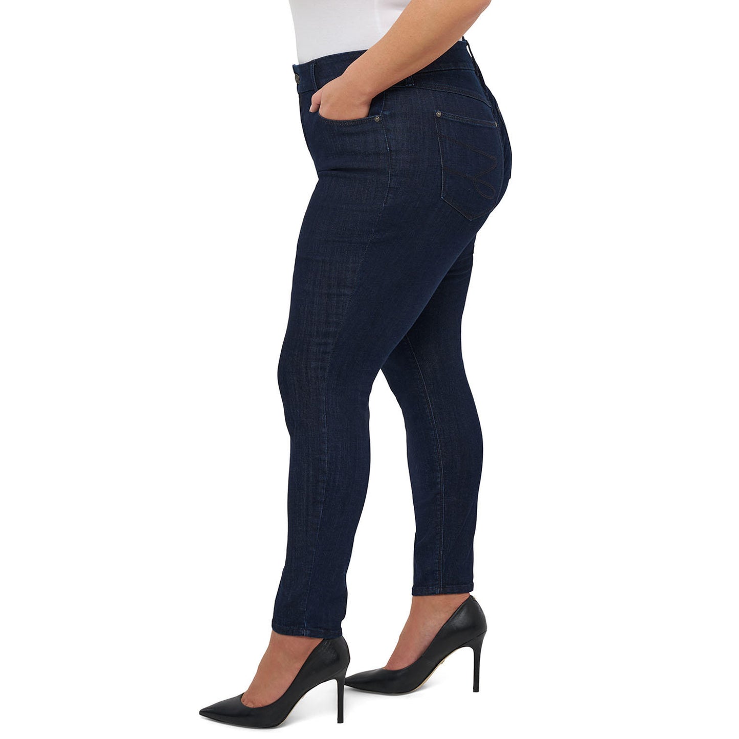 Seven7 Women's Tummyless High Rise Slimming Control Panel Skinny Jeans (Portobello, 10)