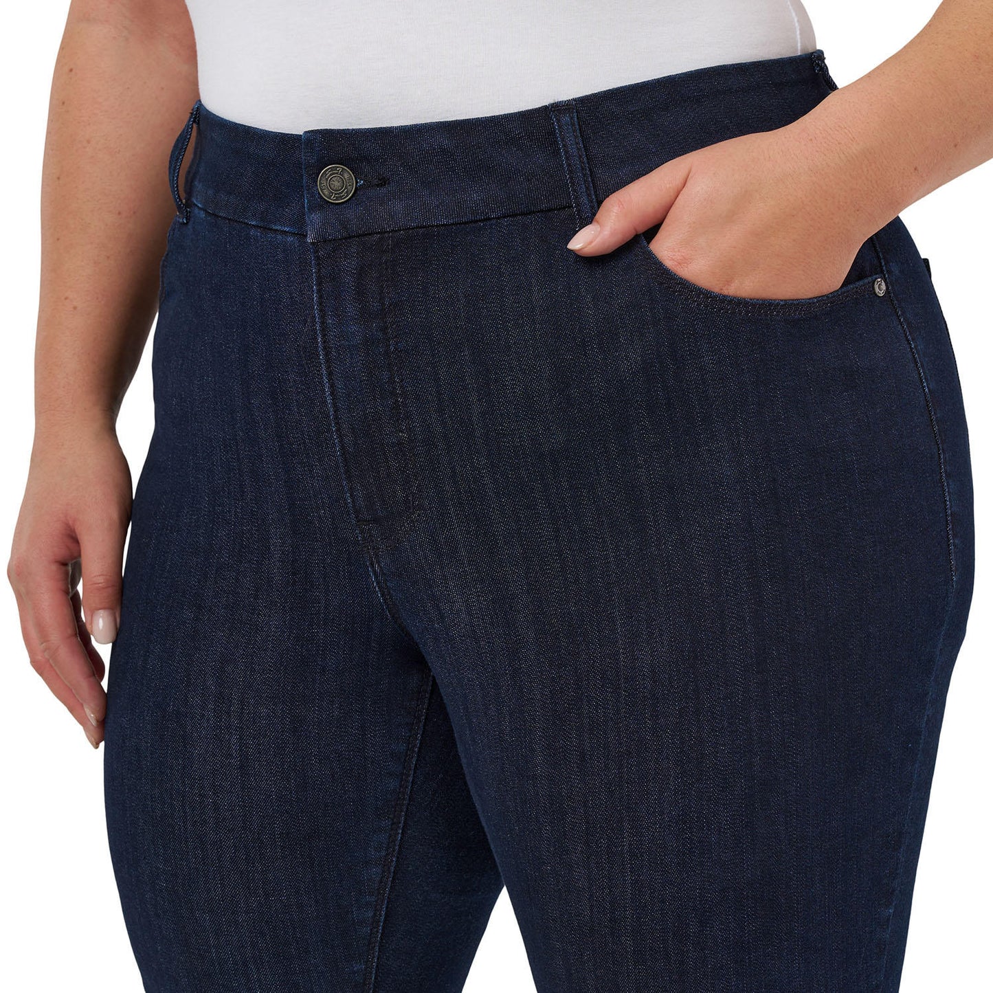 Seven7 Women's Tummyless High Rise Slimming Control Panel Skinny Jeans (Portobello, 10)