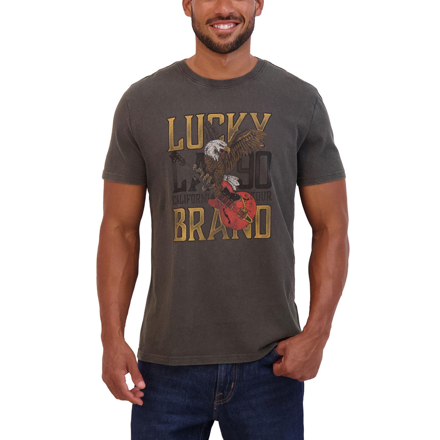 Lucky Brand Men's Graphic T-Shirt Black - Large