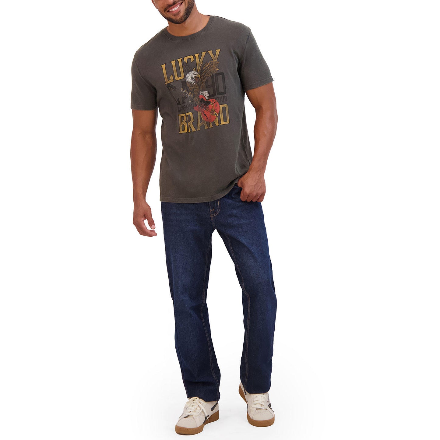 Lucky Brand Men's Graphic T-Shirt Black - Large
